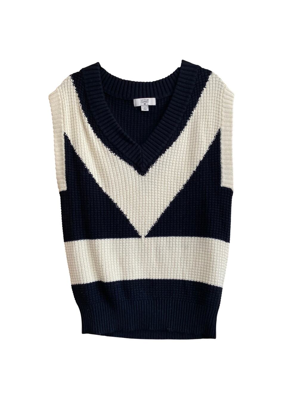 Target X Victor Glemaud Sweater Vest Cream / Black Size Small